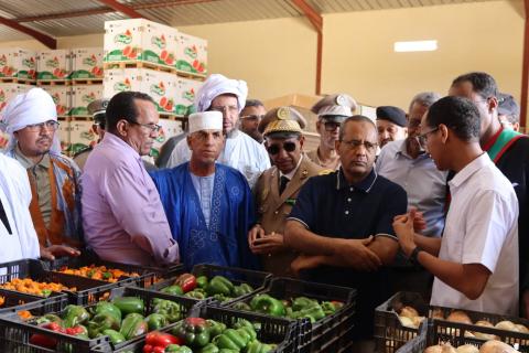 وزير الزراعة يتفقد مشاريع الري وإنتاج الخضروات في افطوط الساحلي ومنشآت زراعية بروصو