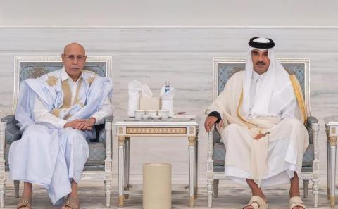 رئيس الجمهورية يصل قصر لوسيل ويقدم واجب العزاء لأمير قطر