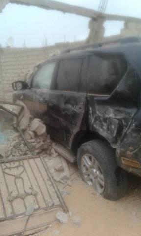 نواكشوط: حارس بورصة بتفرغ زينة يسرق سيارة وتُعرٍٍٍِِضه لحادث سير خطير